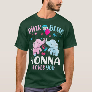 Rosa eller Blue Nonna Kärlek du Elephants Baby Gen T Shirt