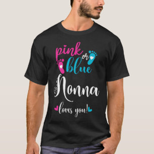 Rosa eller Blue Nonna Kärlek du Gender visar Baby T Shirt