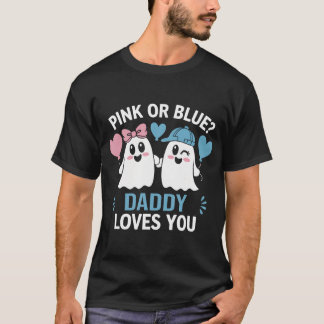 Rosa eller Blue Pappa Kärlek Du Gender Reveal Hall T Shirt