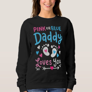 Rosa eller Blue Pappa Kärlek Du Gender Visa Party T Shirt