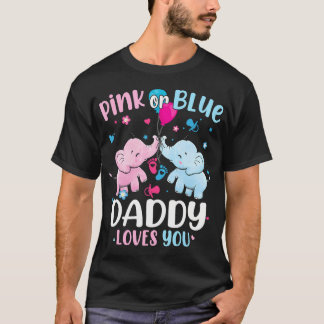 Rosa eller Blue Pappa Kärlek Du Gender visar Eleph T Shirt