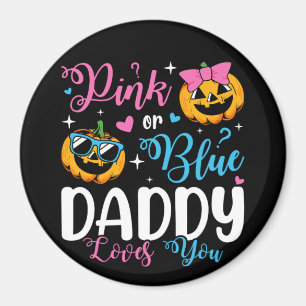 Rosa eller Blue Pappa Kärlek du pumpkin Baby Circl Magnet