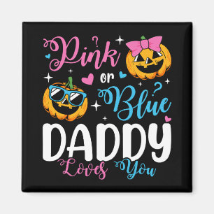 Rosa eller Blue Pappa Kärlek Du pumpkin Baby Squar Magnet