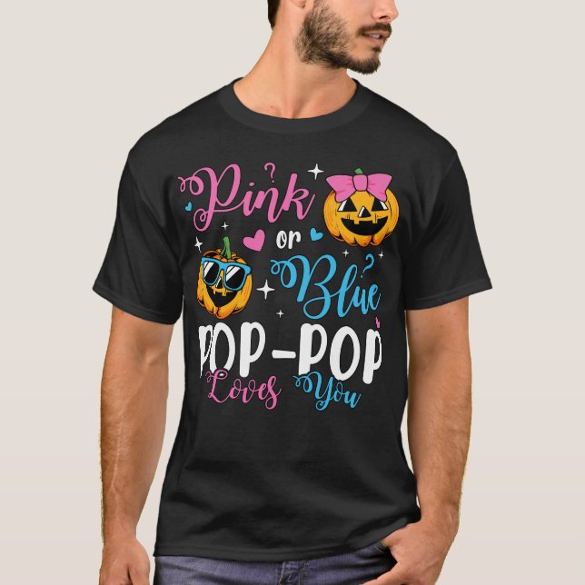 Rosa eller Blue Pop-Kärlek du pumpkin Baby Manar T Shirt (Framsida)