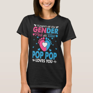 Rosa eller Blue Pop Pop Kärlek Du Gender Visa Cute T Shirt