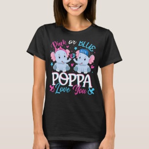 Rosa eller Blue Poppa Kärlek Du Elephants Baby Gen T Shirt