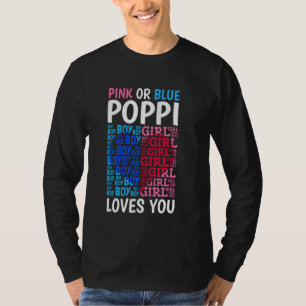 Rosa eller Blue Poppi Kärlek du Gender Visa Baby S T Shirt
