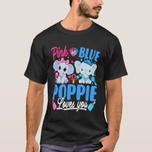Rosa eller Blue Poppie Kärlek du Gender visar Elep T Shirt