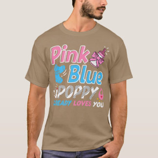 Rosa eller Blue Poppy Kärlek You Baby Gender Revea T Shirt