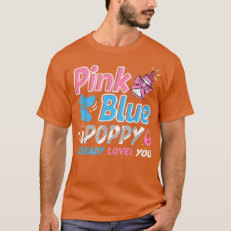 Rosa eller Blue Poppy Kärlek You Baby Gender Revea T Shirt