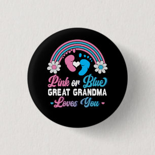 Rosa eller Blue Rainbow Underbar Grandma Kärlek Yo Knapp