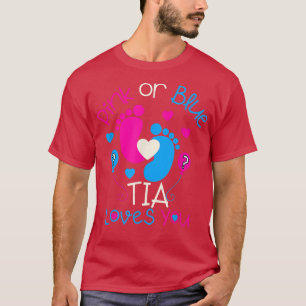 Rosa eller Blue Tia Kärlek du Baby Gender Reveal G T Shirt