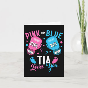 Rosa eller Blue Tia Kärlek du Boxing Gender Visa P Kort