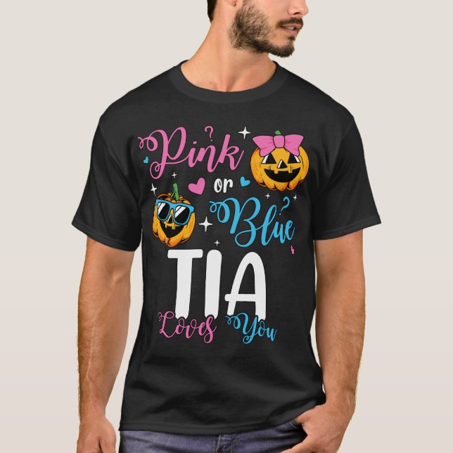 Rosa eller Blue Tia Kärlek du pumpkin Baby Manar T Shirt (Framsida)