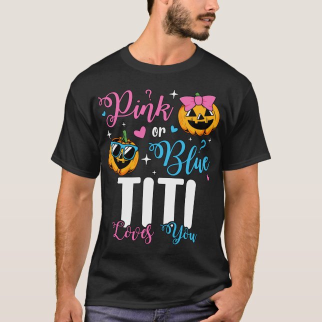 Rosa eller Blue Titi Kärlek du pumpkin Baby Manar T Shirt (Framsida)