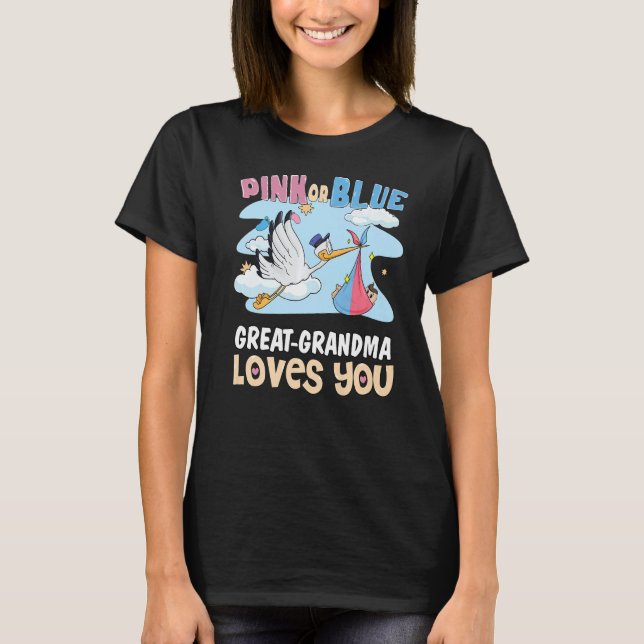 Rosa eller Blue Underbar Grandma Kärlek You Best G T Shirt (Framsida)
