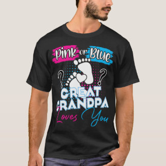 Rosa eller Blue Underbar Grandpa Kärlek Du Gravid T Shirt