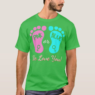 ROSA ELLER BLUE WE KÄRLEK DU Gender Reveal 573 T Shirt