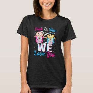 Rosa eller Blue We Kärlek You Gender Visa nounceme T Shirt