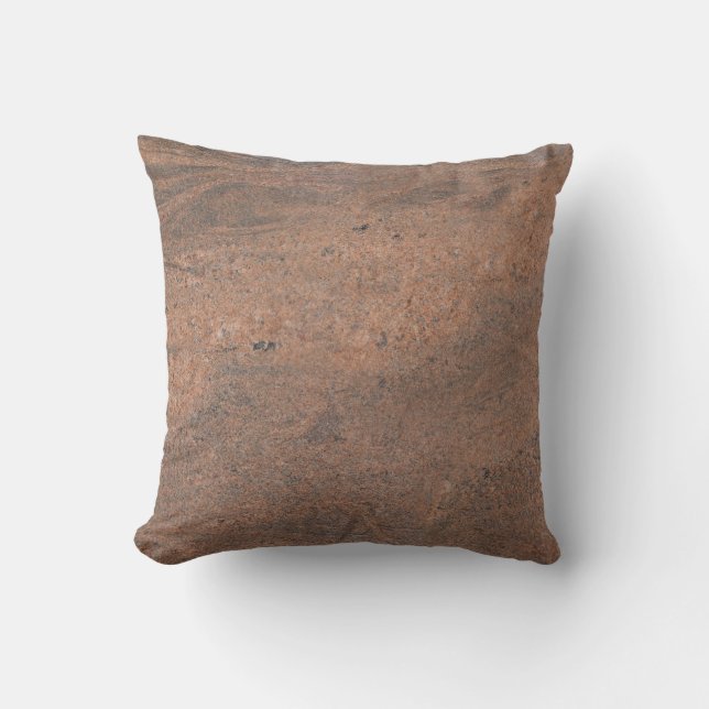Rosa eller brun skuren, skuren, texturerad beklädn kudde (Framsida)