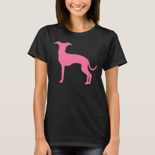 Rosa (eller din färg) italiensk mops Silhuett T Shirt