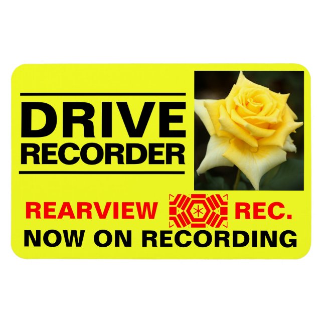 Rosa Emblem：Warning Magnet Plate (Horisontell)