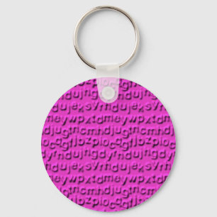 Rosa Embossed Nyckelring