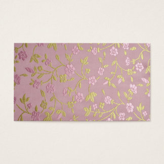 Rosa Embroied Flowers Visitkort