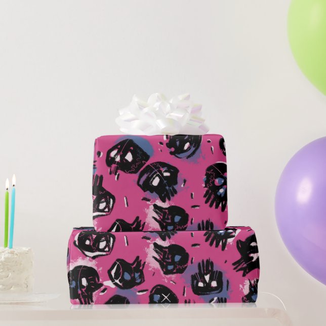 Rosa emo scull Crafts & Party Supplies Gift Wrapp Presentpapper (Festgåvor)