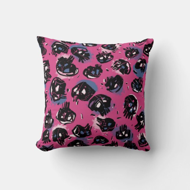 Rosa emo scull Home & Living Home Décor Pillows Kudde (Framsida)