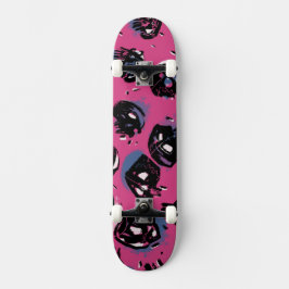 Rosa emo scull Sports, Leksak & Games Sports Mini Skateboard Bräda 18,5 Cm