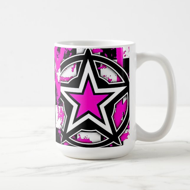 Rosa Emo Star Coffee Mugg (Höger)