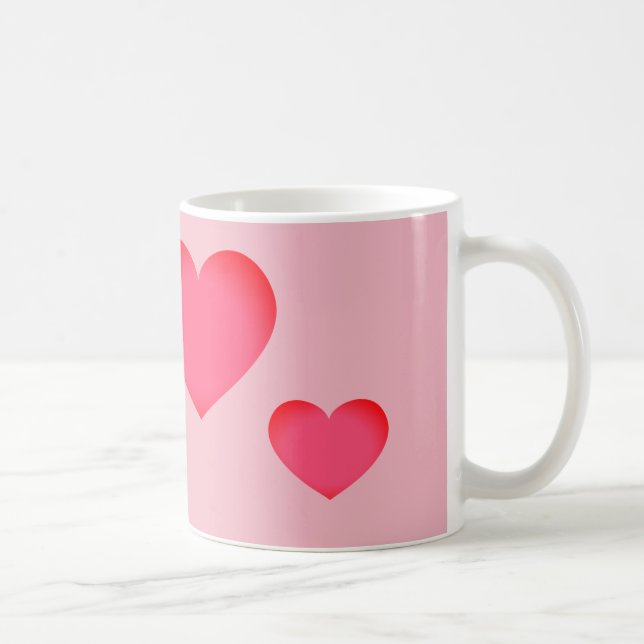 Rosa Emoji Heart Kaffemugg (Höger)