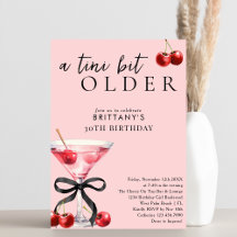 Rosa En Aning Äldre Körsbärs Martini 30-års Födels