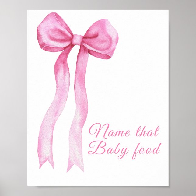 Rosa en båge - döp den barnmaten poster (Framsidan)