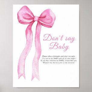 Rosa en fluga - säg inte att baby Poster