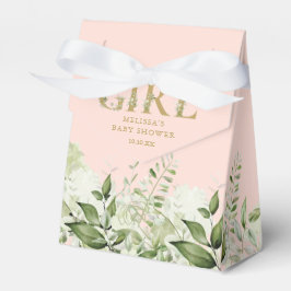  Rosa en Guld-babystövel för en flicka Greenery Presentaskar