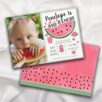 Rosa en i en Melon Photo Girl's 1st Birthday
