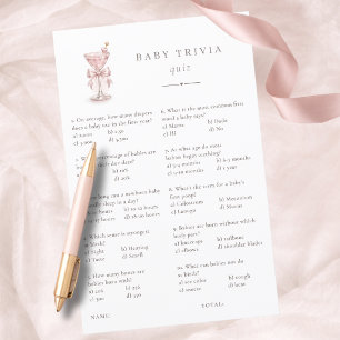 Rosa En Liten En Flickas Babyshower-spel Baby Triv