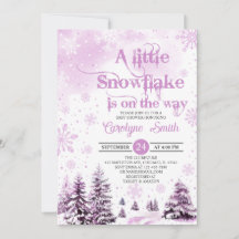 Rosa en liten smuts-babyskabinbjudan