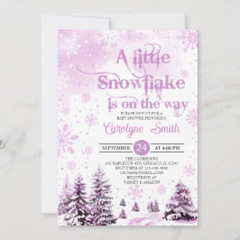 Rosa en liten smuts-babyskabinbjudan inbjudningar