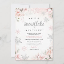 Rosa En liten snöflammande babystövel