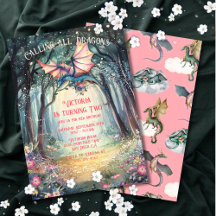 Rosa Enchanland Woodland Forest Dragon Birthday