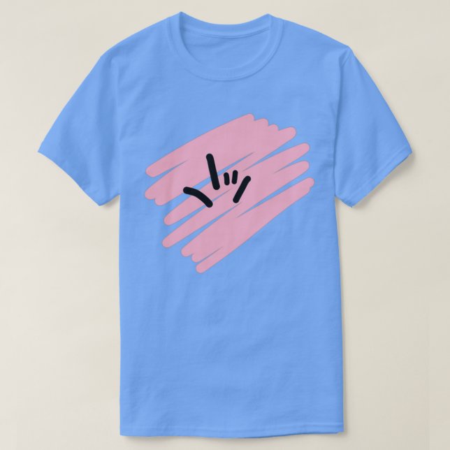 Rosa endast oljig skylt t shirt (Design framsida)