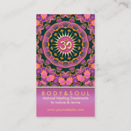 Rosa Energy OM Yoga-Affärskort Visitkort