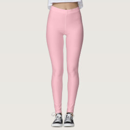 Rosa enfärgad solid enfaldig leggings