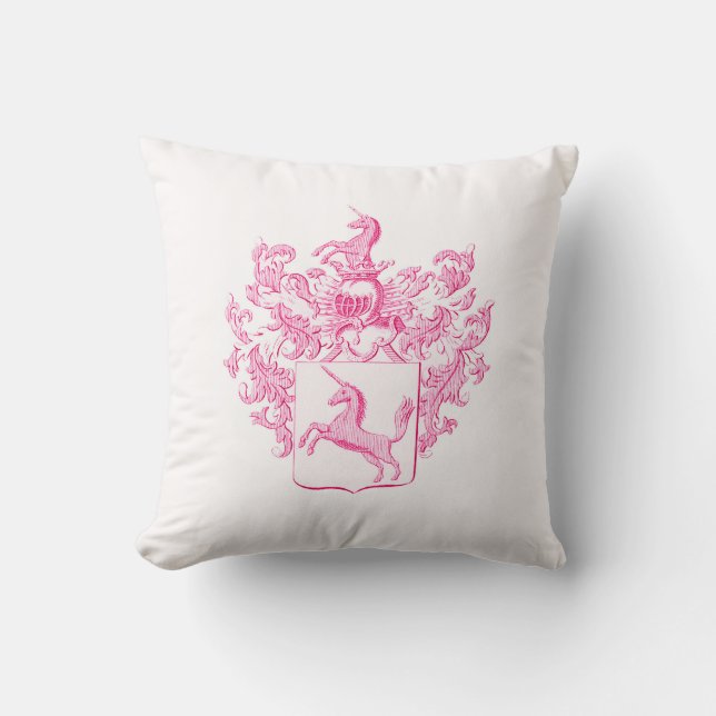 Rosa Enhörning Kudde (Framsida)