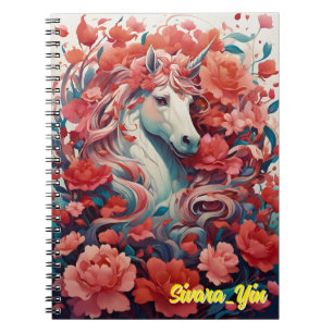 Rosa enhörning & Peony Drömvärld Fantasi Anteckningsbok