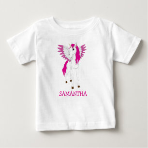 Rosa Enhörningsbaby T Shirt