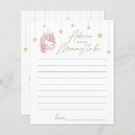 Rosa enhörningsstjärnor Baby Shower Råd för nya ma